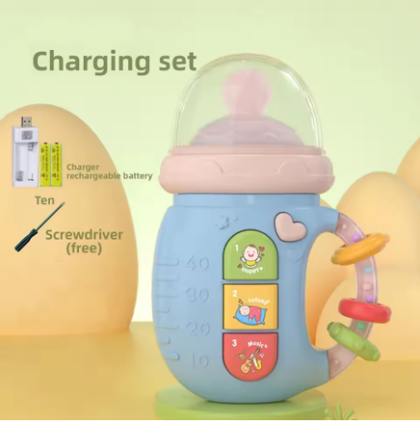 Toddler Rattle Bottle Learning Toy with Sounds