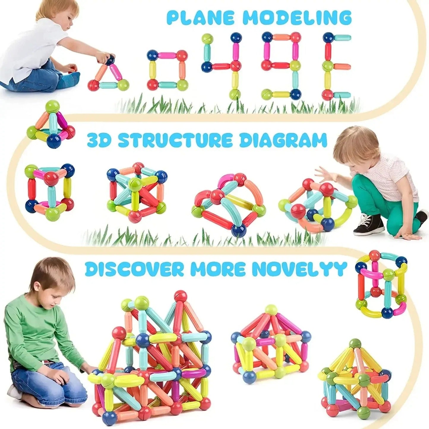 Magnetic Learning Blocks for Kids