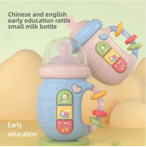 Toddler Rattle Bottle Learning Toy with Sounds